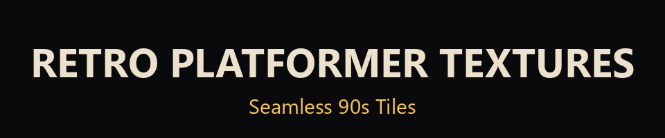 Retro Platformer Textures - Seamless 90s Tiles