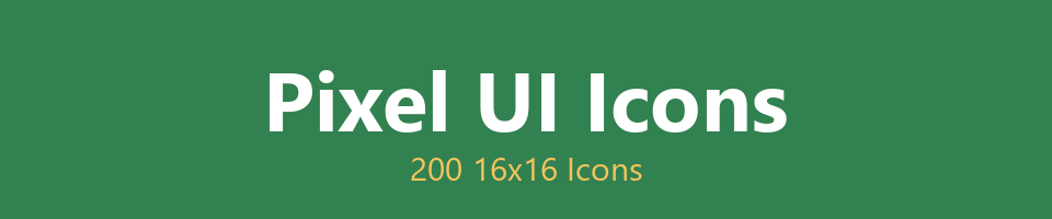 Pixel UI Icons - 200 16x16 Icons