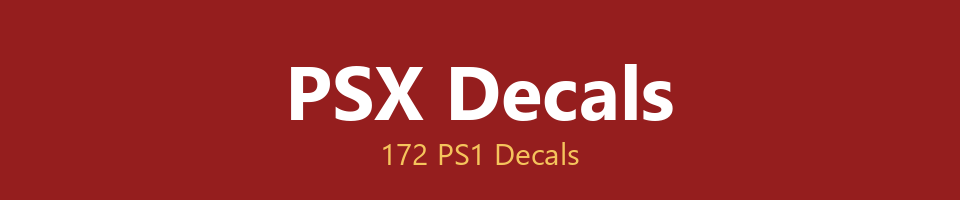 PSX Decals - 172 PS1 Decals