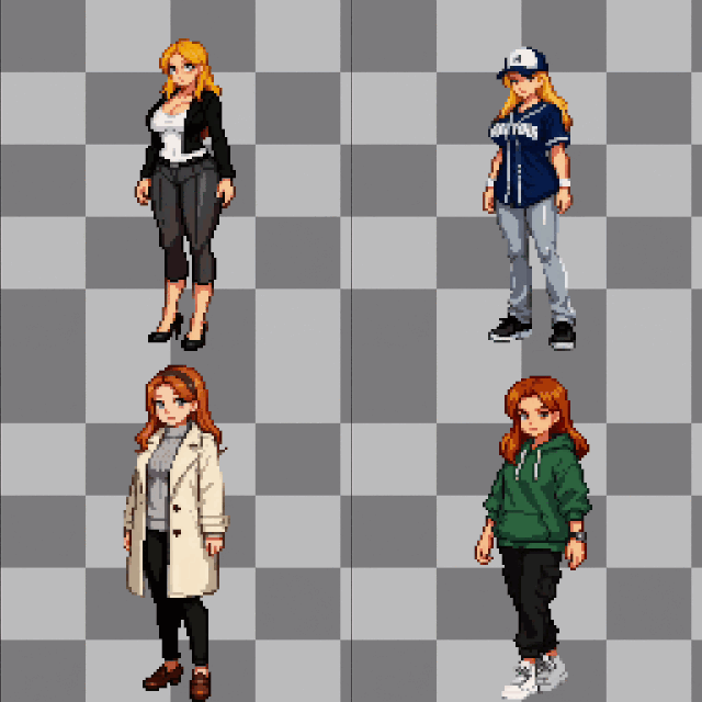 Cover image for Pixel Female NPC – 57 Characters · Daily Life Mini Animations 01