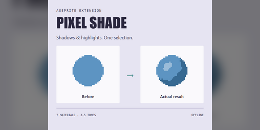Cover image for Aseprite Shading Plugin — Pixel Shade