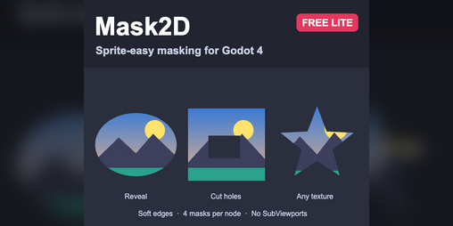 Cover image for Mask2D Lite: free masking for Godot 4