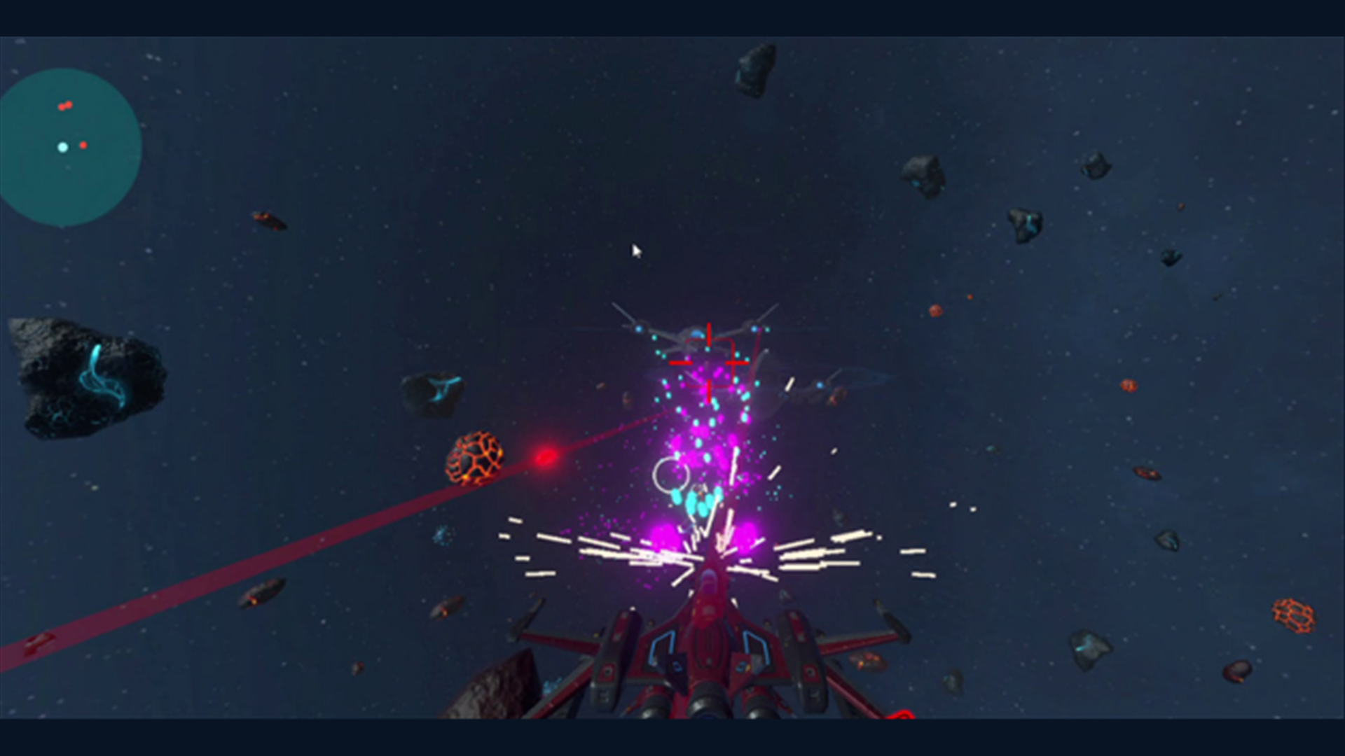 Basic fire during a space battle