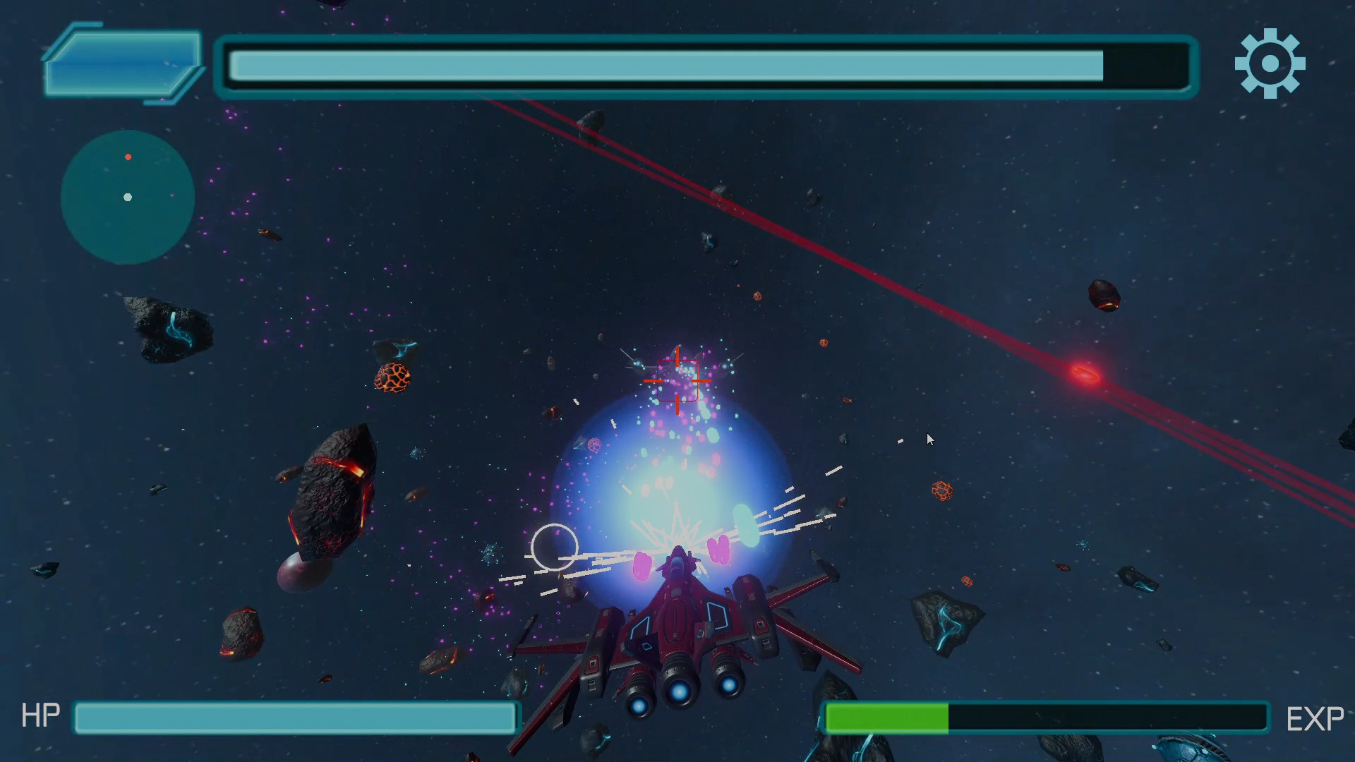 Blue charge shot in combat