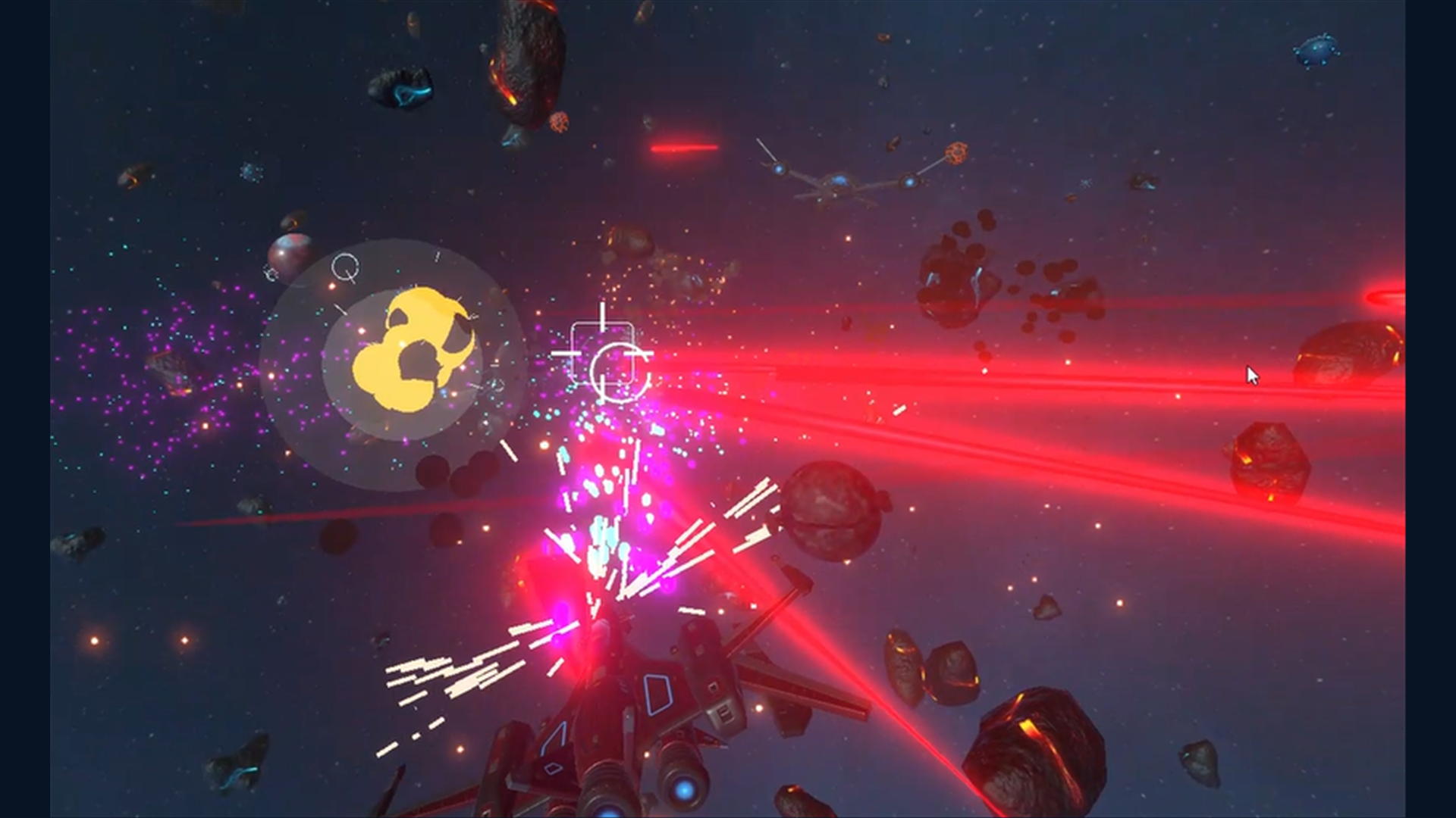 Missiles firing during combat