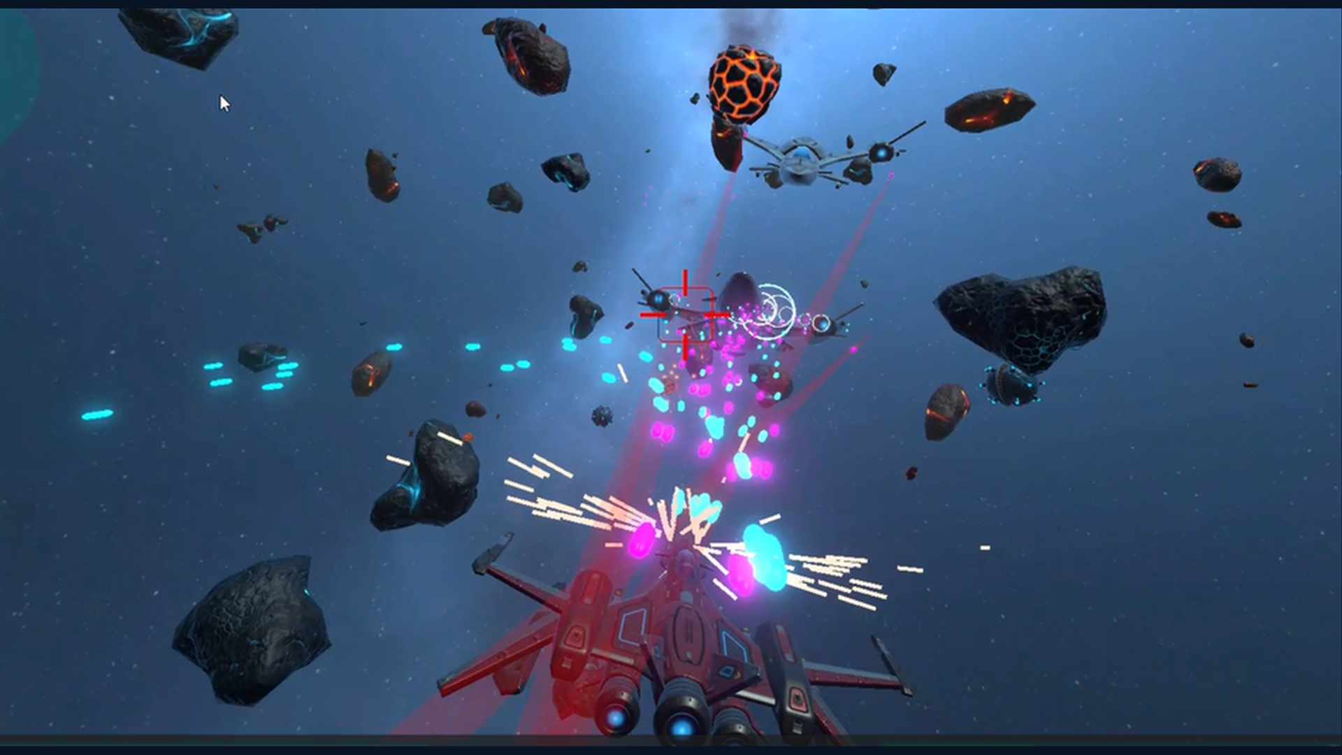 Homing shots tracking enemies
