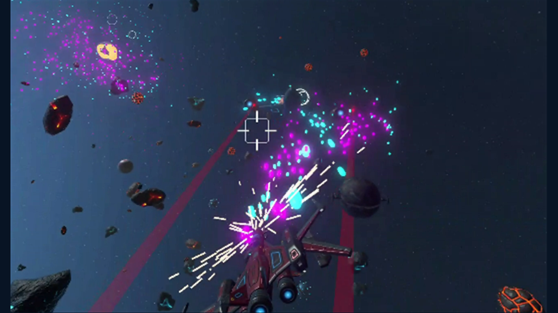 Support drone attacking alongside the player
