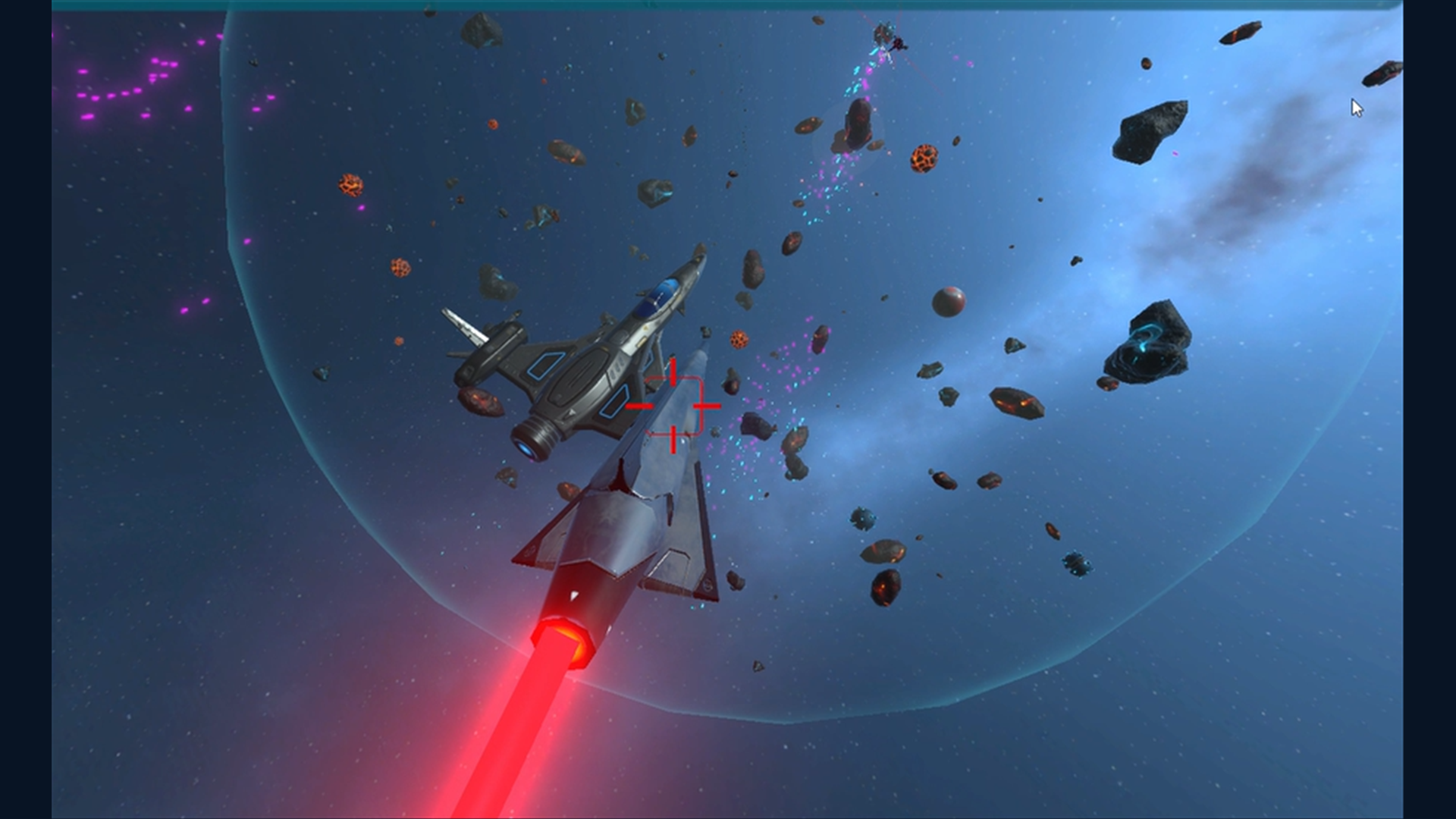 Nuclear missile descending toward the battlefield