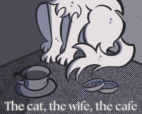 Cover image for The cat, the wife, the cafe