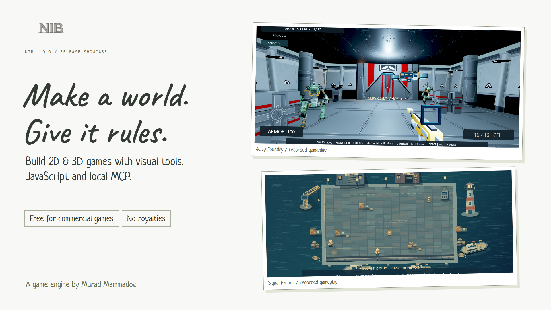 NIB — Visual 2D & 3D Game Editor by MooradXO