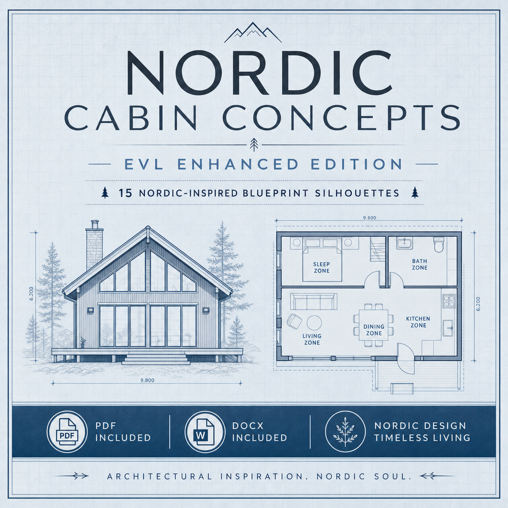 Cover image for Nordic Cabin Concepts – BLUEPRINT DIAGRAM PACK – EVL Enhanced Edition