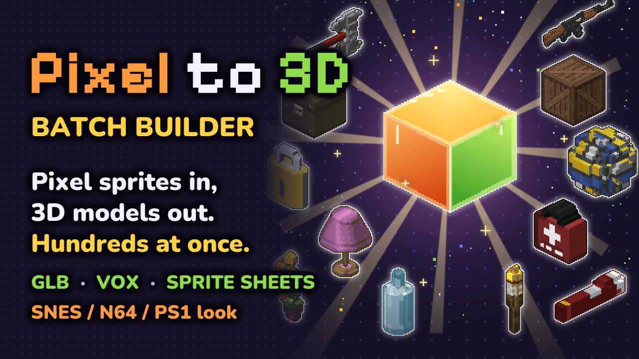 Pixel to 3D Batch Builder