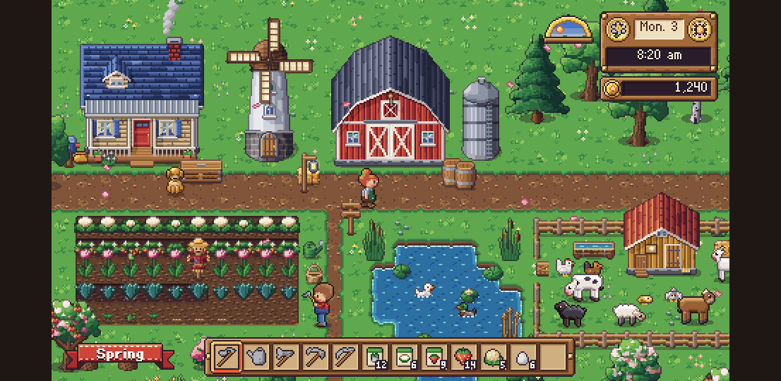 KILN HARVEST farm in four seasons