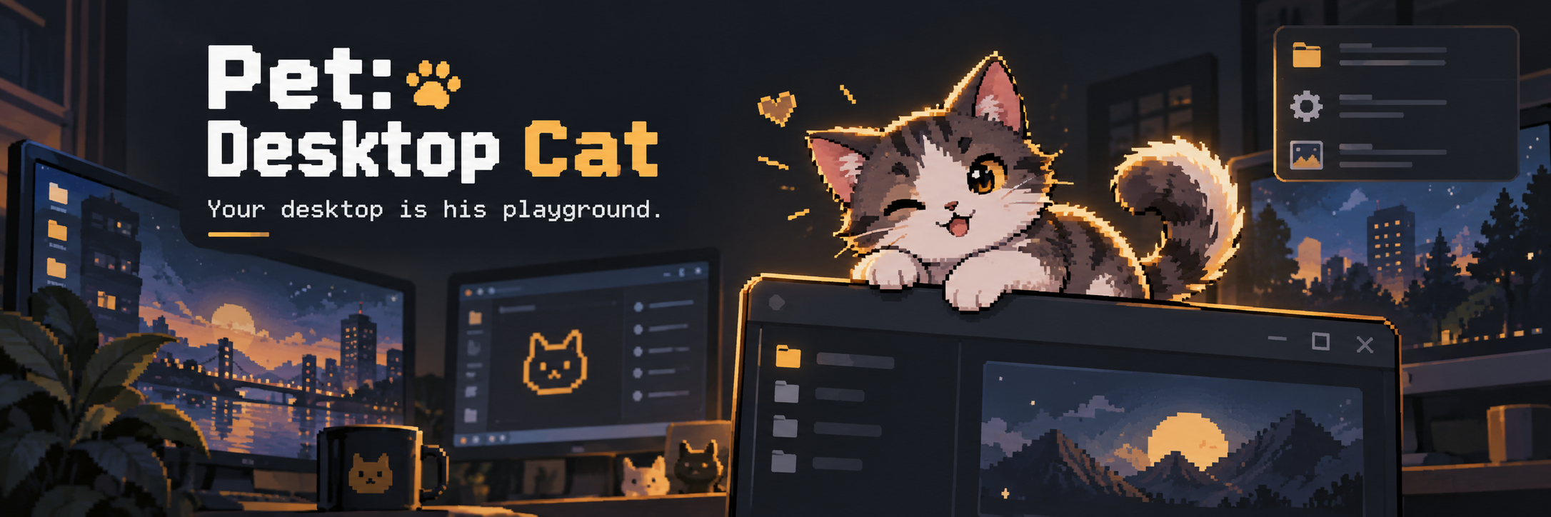 Pet: Desktop Cat