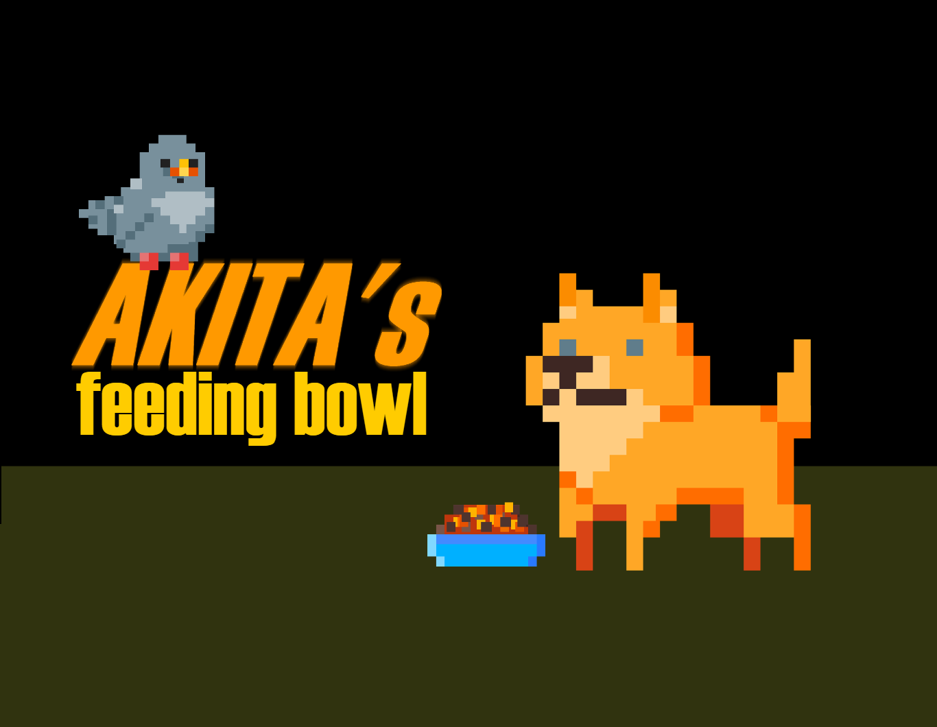 Akita's feeding bowl