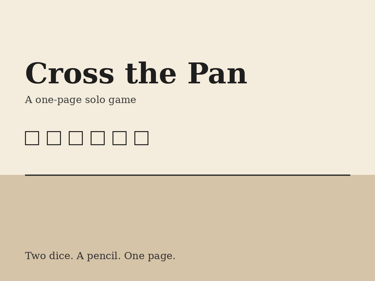 Cross the Pan
