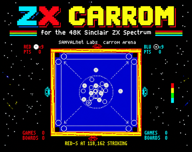ZX CARROM for the 48K Sinclair ZX Spectrum by tuklusan