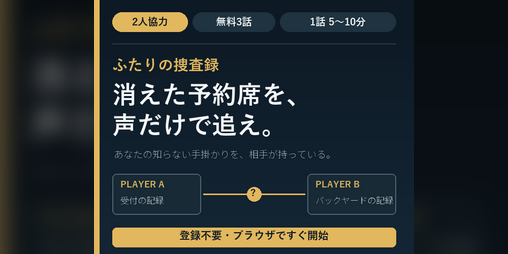 Cover image for ふたりの捜査録|2人協力推理ゲーム