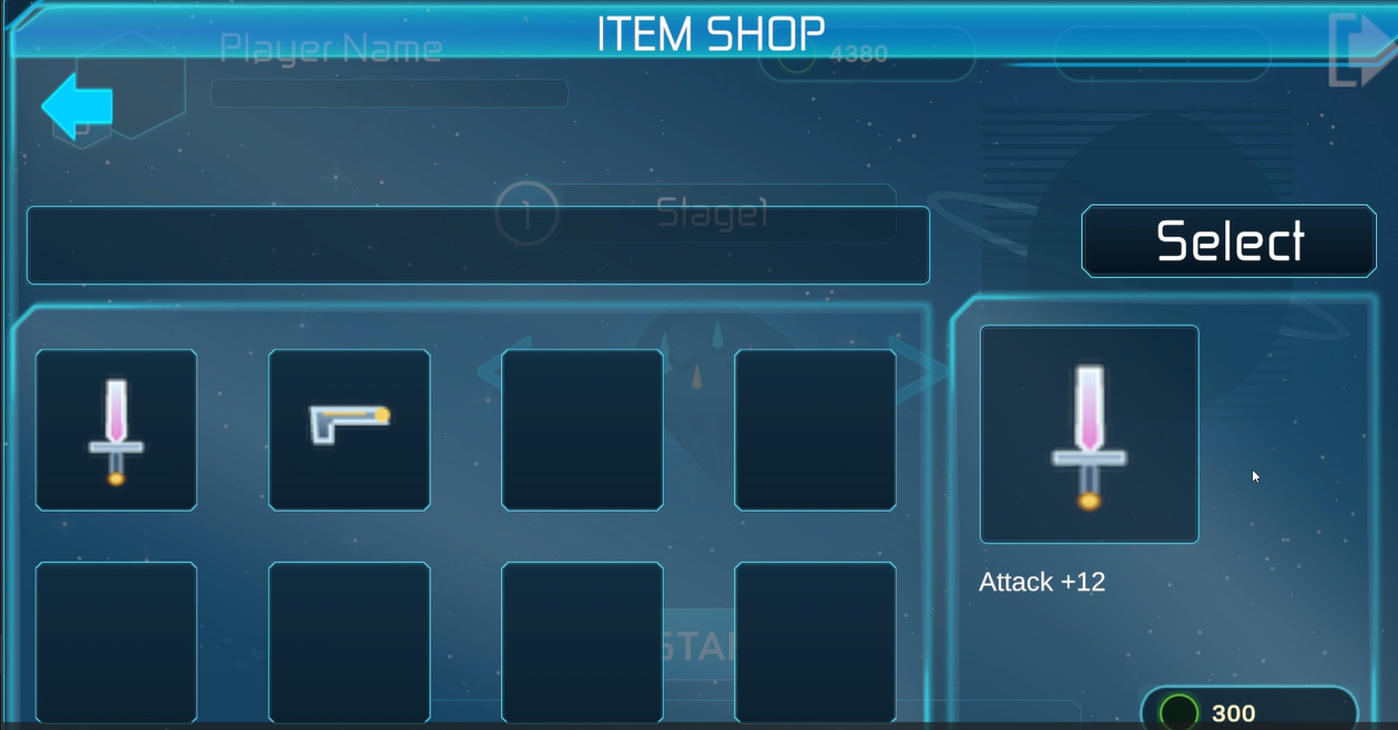 Item shop in the lobby