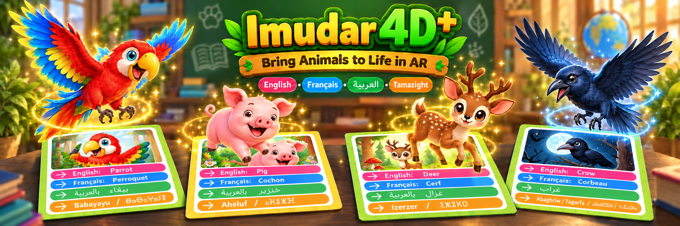 Imudar4D+ — Animal AR Learning