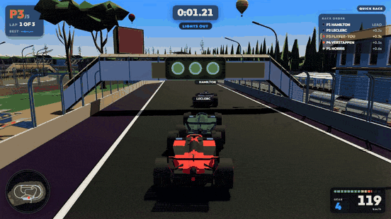 Switching between the chase, cockpit, hood and TV cameras during a race
