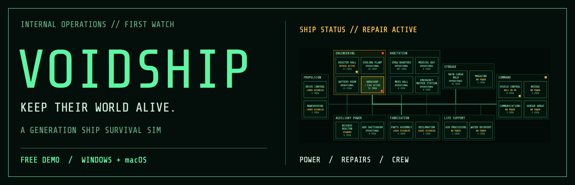 Voidship — Generation Ship Survival
