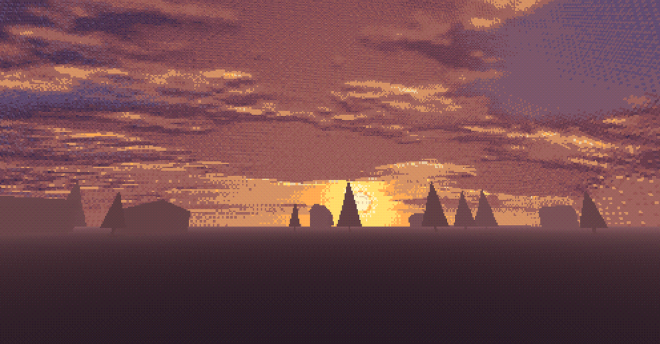 PSX Skyboxes - Dithered Retro Skies