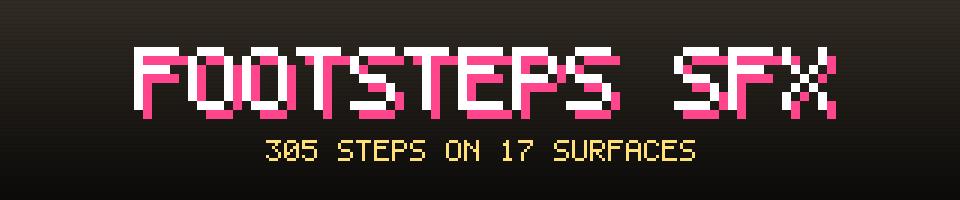 Footsteps SFX - 305 Footstep Sounds on 17 Surfaces