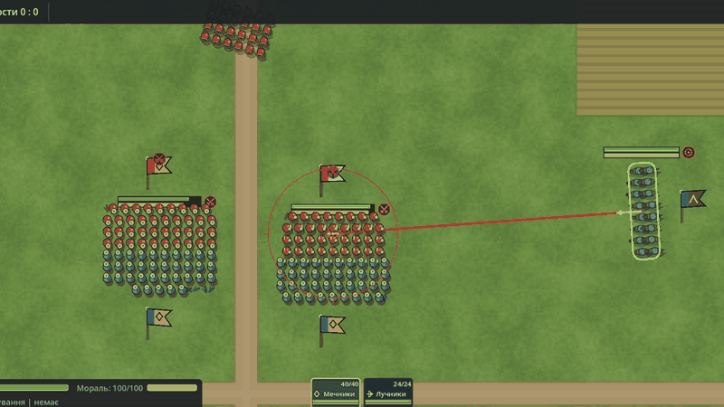 Cavalry charge into the flank