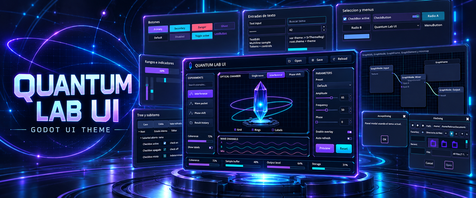 Quantum Lab UI - Godot UI Theme