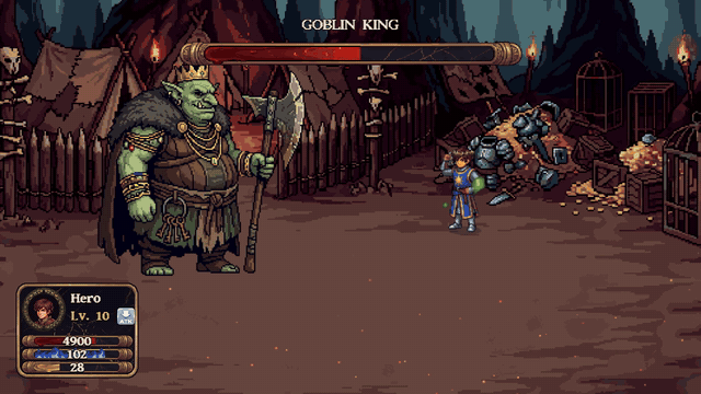 The Goblin King calls his camp at half HP