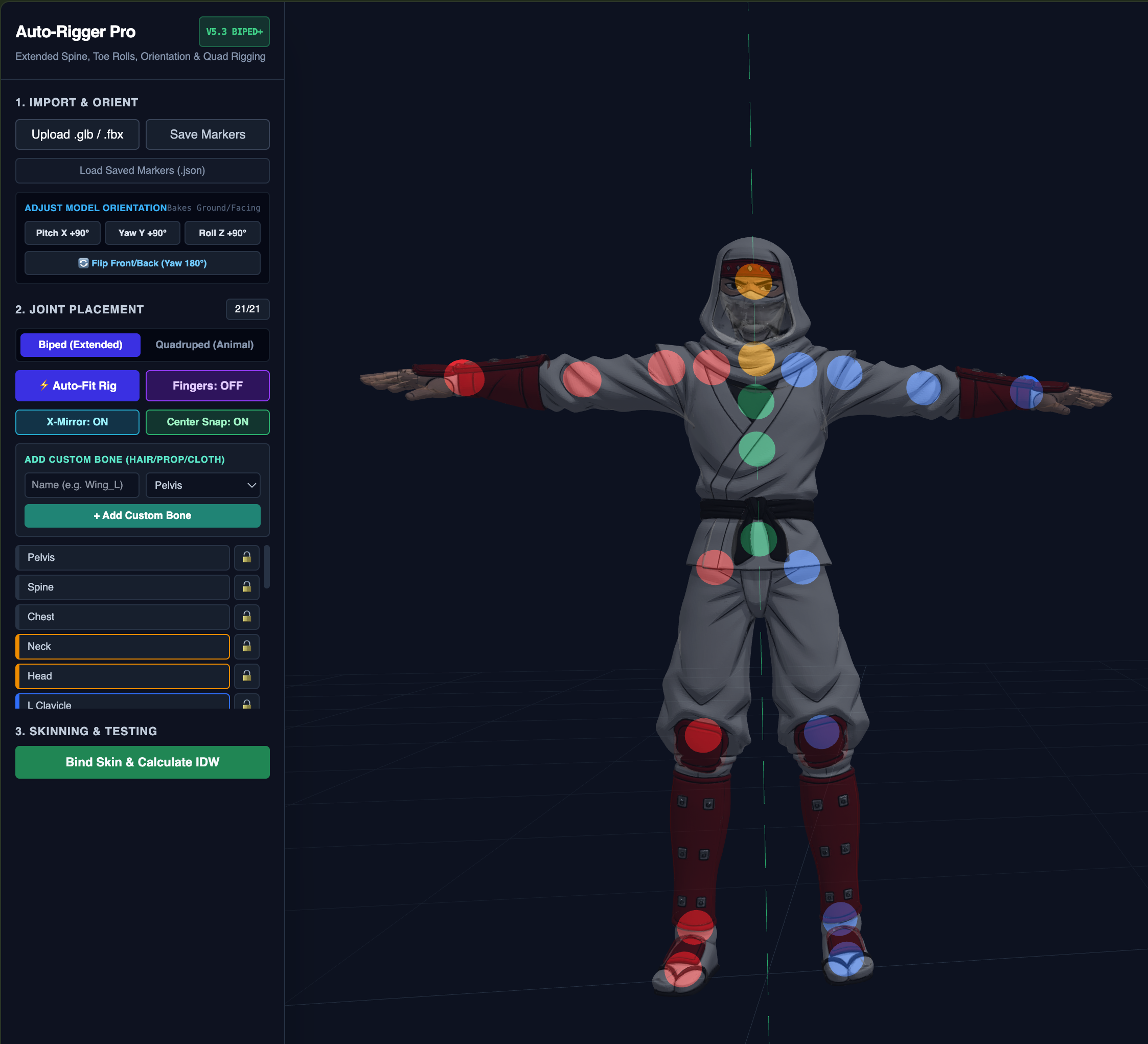 Rigging Interface Overview
