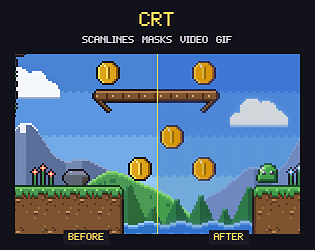 Gridwright CRT: Retro CRT Filter for Pixel Art (scanlines, masks, video & GIF export)
