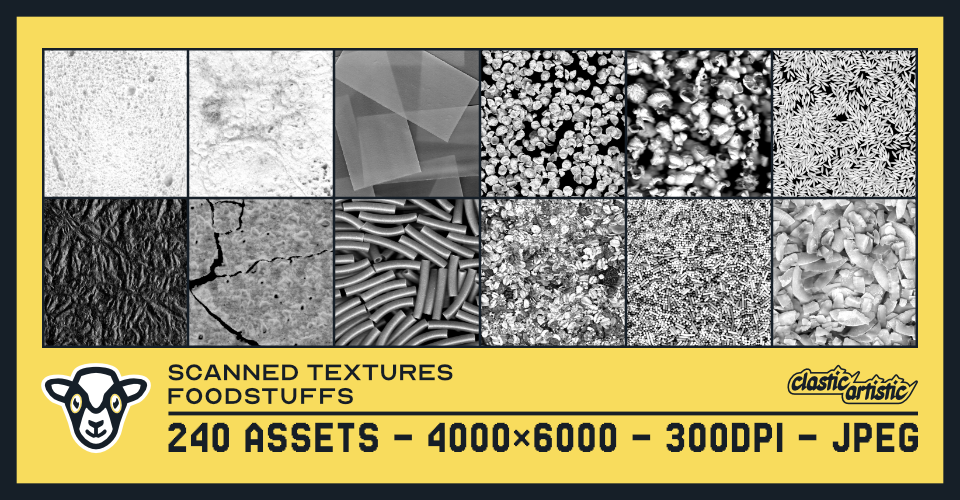 Scanned Textures – Foodstuffs by Clastic Artistic