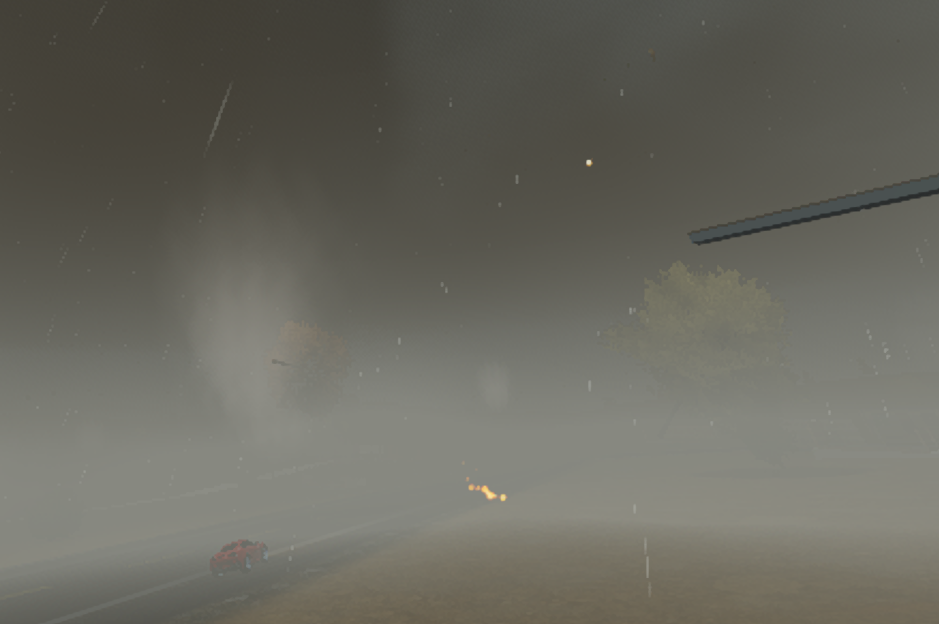 Tornado at night