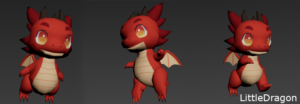 Free 3D Character Asset LittleDragon