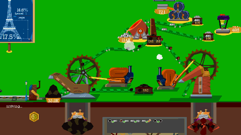 Conveyor belts in Eiffel Tower game