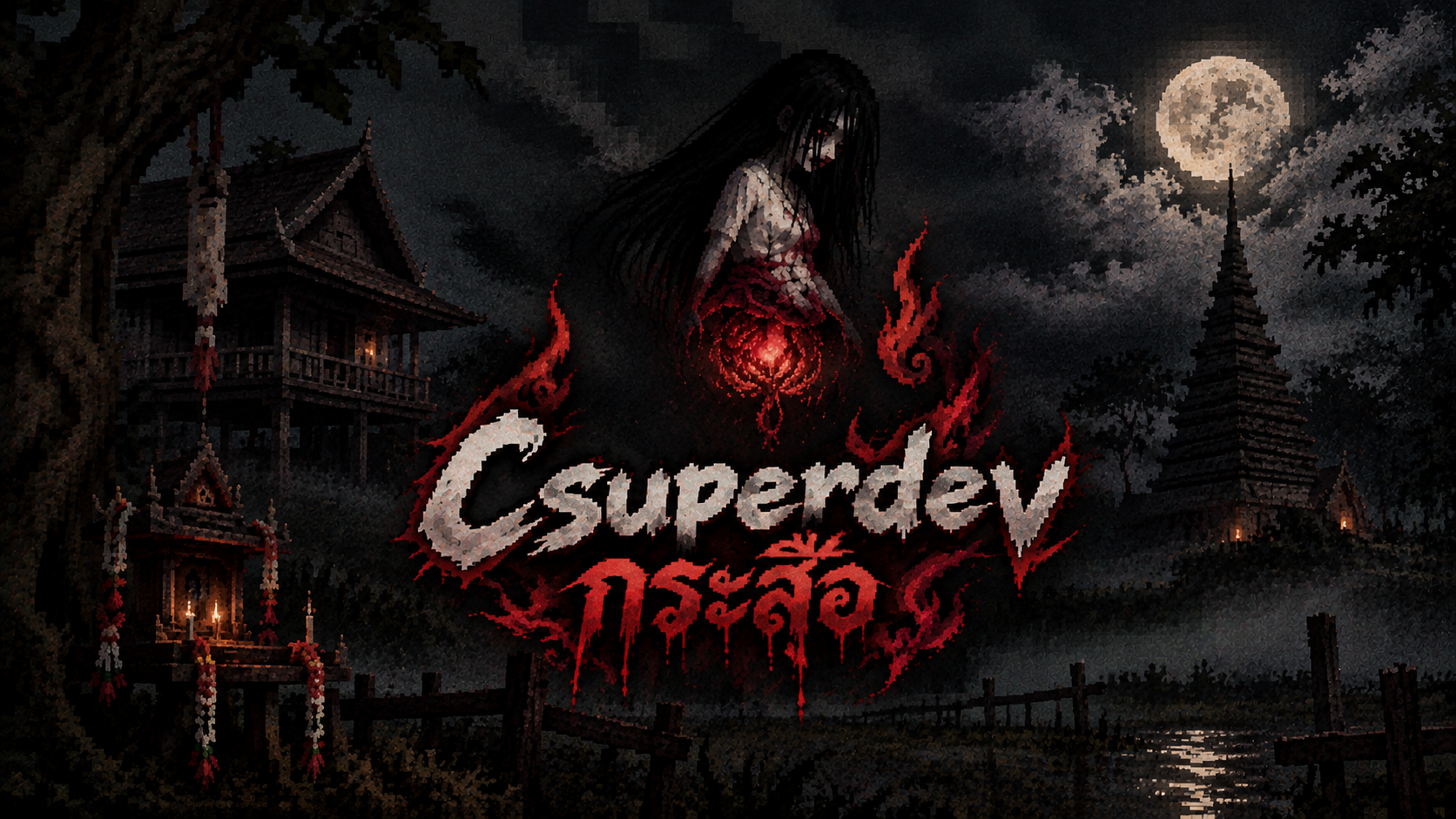 Krasue – Thai Ghost | Low Poly 3D Horror