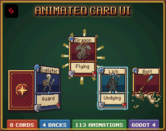 Animated Card UI is live - Animated Card UI - Pixel Art (Flip, Reveal ...