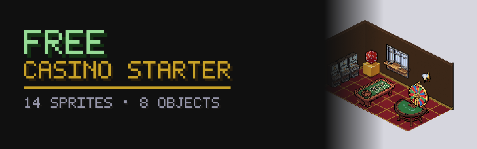 Isometric Casino Starter: 14 Free Sprites (8 Objects + Room Set)