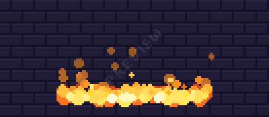 A strip of ground fire