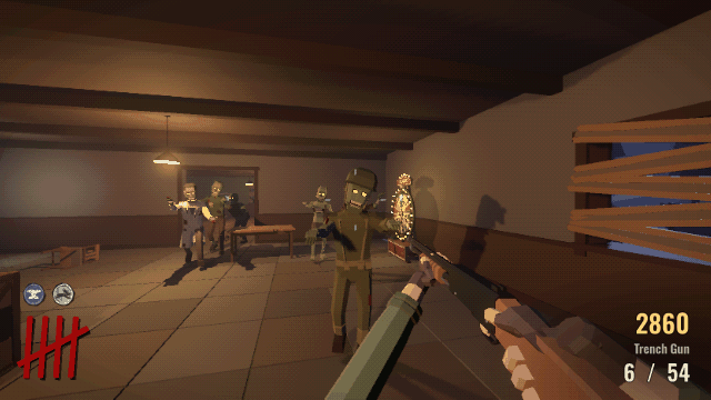 Trench Gun headshots on the dead coming through the kitchen