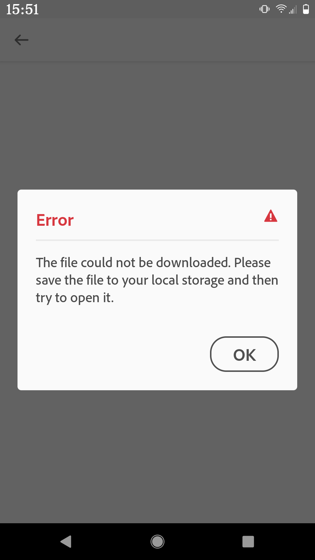 error attempting download