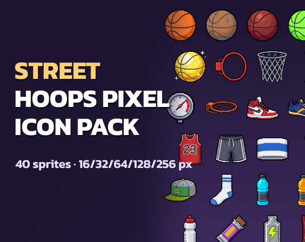 Hoop Side View Street Hoops Pixel Icon Pack by Boxs.Me