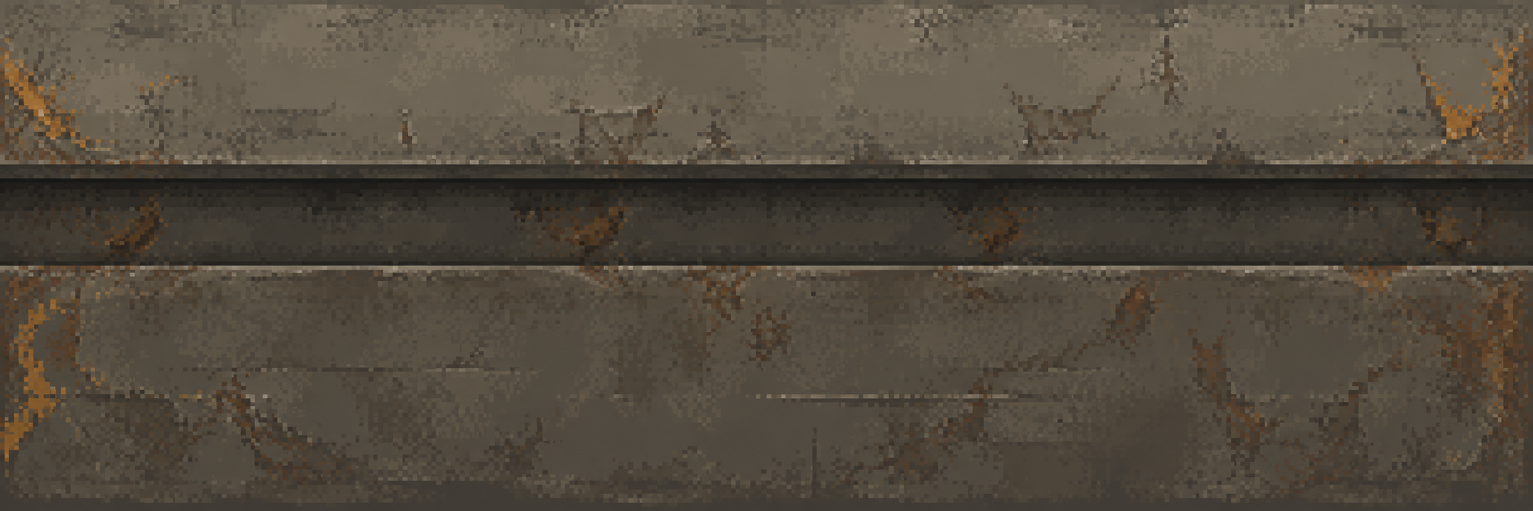 Worn steel seam