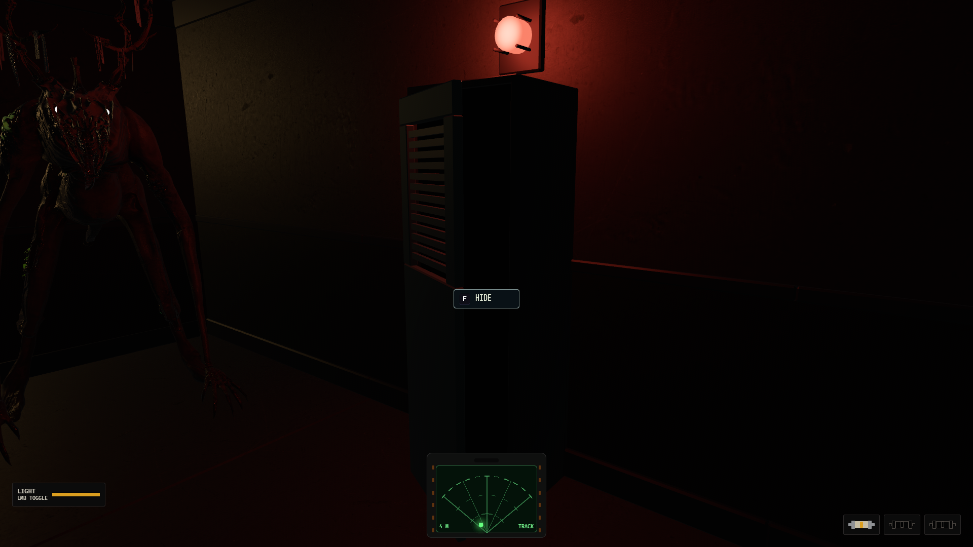 A locker offers a hiding place in the facility