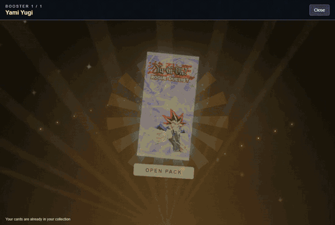 Pack opening with an ultra rare