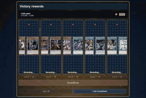 Boss card rewards with an ultra rare