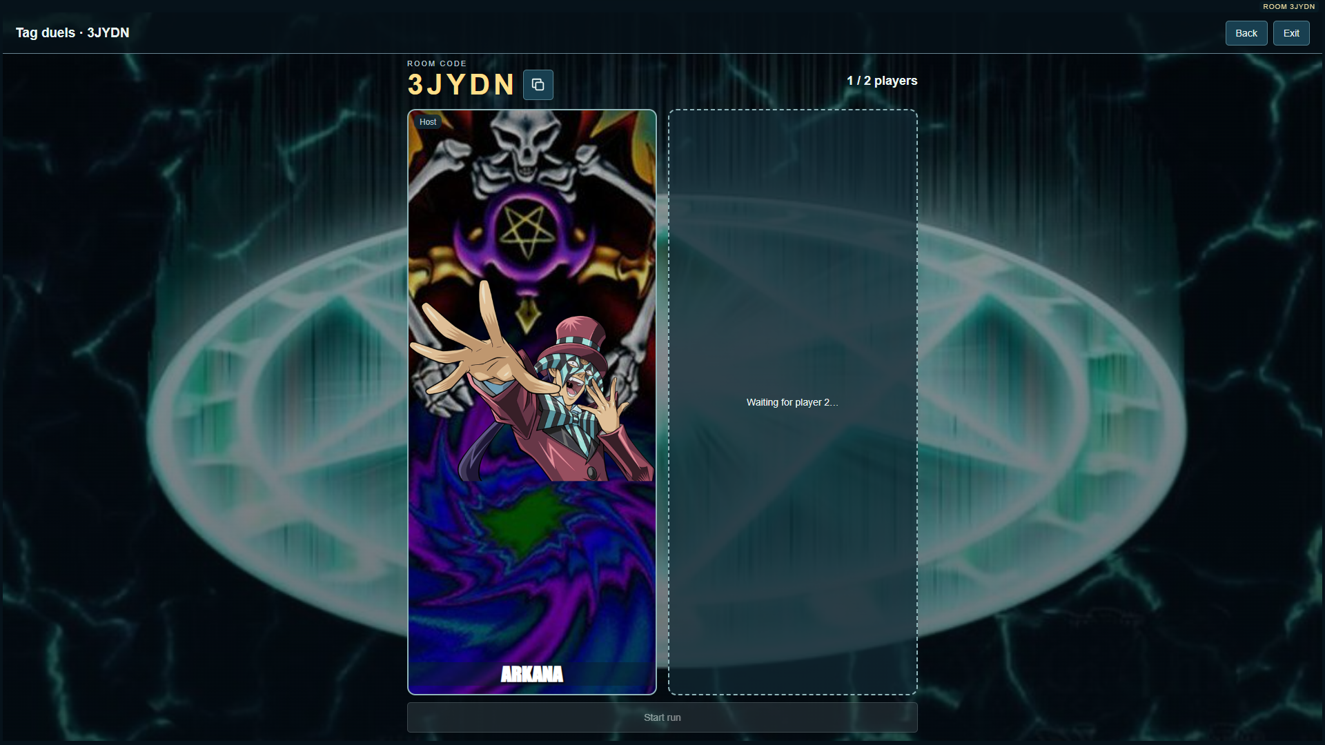 Tag duel lobby