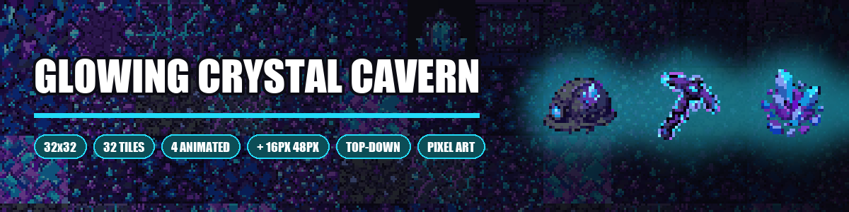 Glowing Crystal Cavern